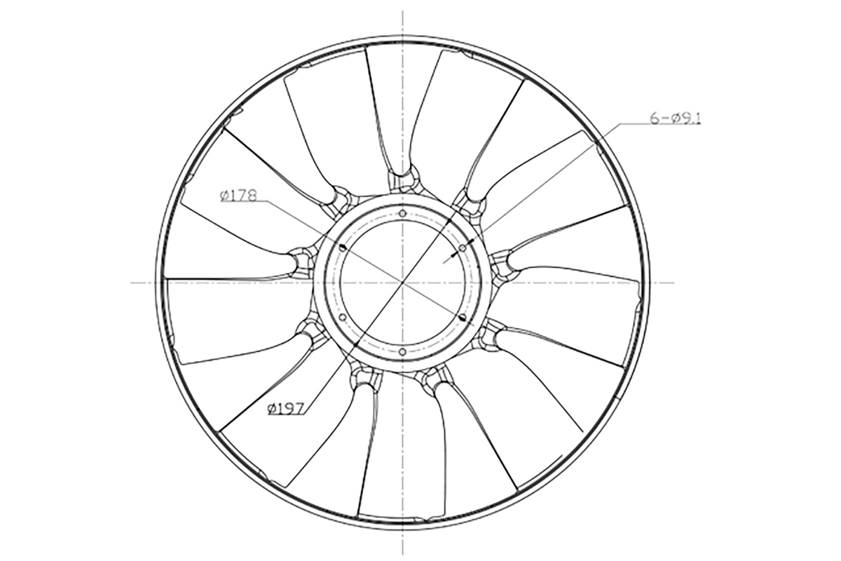 Рабочее колесо вентилятора чертеж